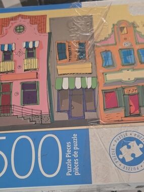 City Townhouses 500-Piece Jigsaw Puzzle - Multicolor